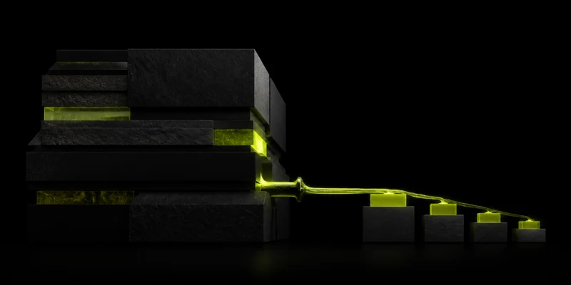 Massive dark asset blocks constricting a narrow lime liquidity stream toward monthly obligations